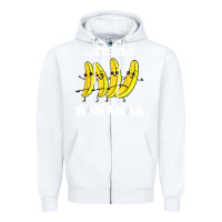 White lets go bananas shirt  funny fruit pun shirt  banana t shirt Zipper Hoodie - linhVisuals
