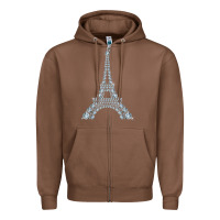 Chestnut eiffel tower with diamonds the parisian french love sign t shirt Zipper Hoodie - linhVisuals