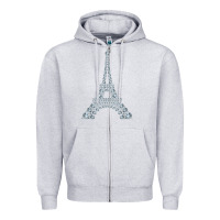 Heather Grey eiffel tower with diamonds the parisian french love sign t shirt Zipper Hoodie - linhVisuals