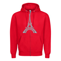 Eiffel Tower With Diamonds The Parisian French Love Sign T Shirt Zipper Hoodie | Teevron