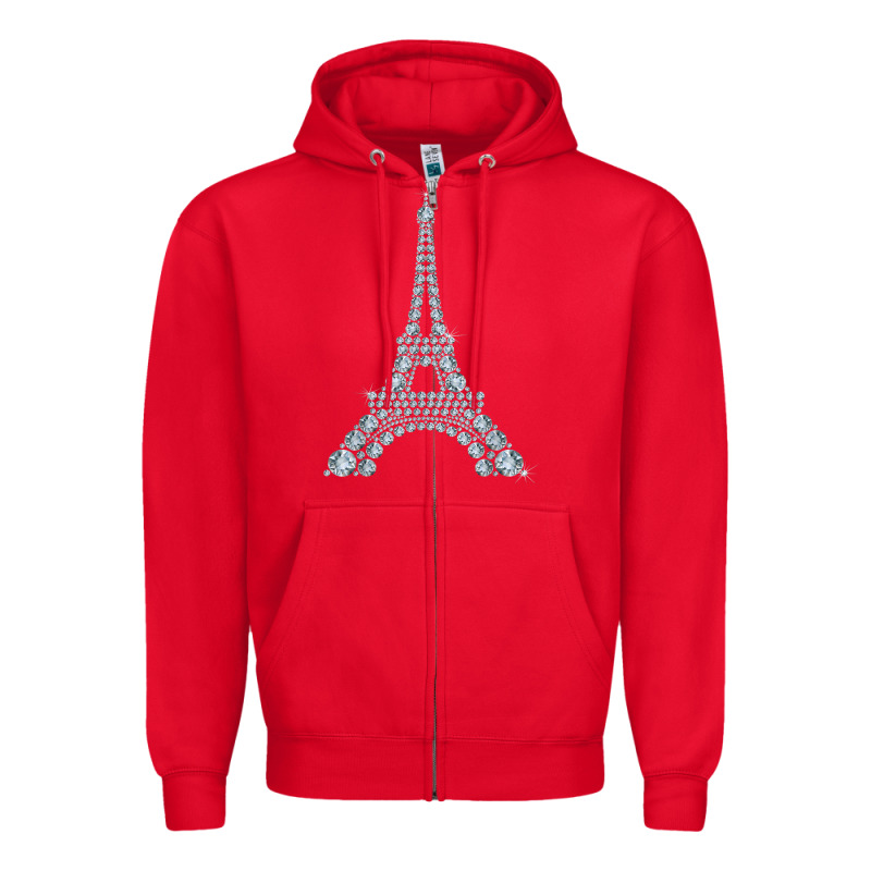 Eiffel Tower With Diamonds The Parisian French Love Sign T Shirt Zipper Hoodie by linhVisuals | Teevron