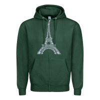 Sports Green eiffel tower with diamonds the parisian french love sign t shirt Zipper Hoodie - linhVisuals