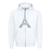 White eiffel tower with diamonds the parisian french love sign t shirt Zipper Hoodie - linhVisuals