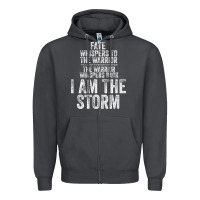 Smoke fate whispers to warrior i am the storm quote gritty fighter t shirt Zipper Hoodie - linhVisuals
