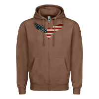 Chestnut bald eagle  america Zipper Hoodie - linhVisuals
