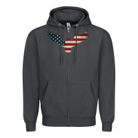 Smoke bald eagle  america Zipper Hoodie - linhVisuals