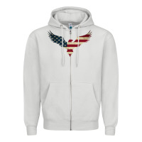 Bald Eagle  America Zipper Hoodie | Teevron