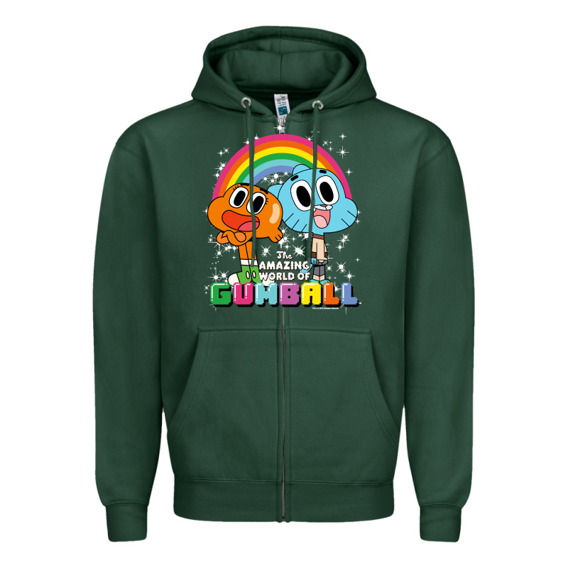 Cn The Amazing World Of Gumball & Darwin Rainbow Portrait Pullover Hoo Zipper Hoodie by linhVisuals | Teevron