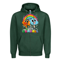 Sports Green cn the amazing world of gumball & darwin rainbow portrait pullover hoo Zipper Hoodie - linhVisuals