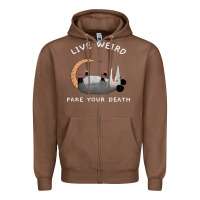 Chestnut funny opossum possum tee live weird fake your death t shirt Zipper Hoodie - linhVisuals