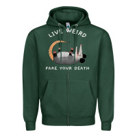 Sports Green funny opossum possum tee live weird fake your death t shirt Zipper Hoodie - linhVisuals