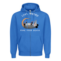 True Royal funny opossum possum tee live weird fake your death t shirt Zipper Hoodie - linhVisuals