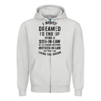Dove Grey mens i never dreamed i'd end up being a son in law funny gift t shirt Zipper Hoodie - linhVisuals