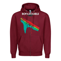 Burgundy boys like girls [tb] Zipper Hoodie - linhVisuals