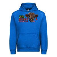 Cobalt Merry Christmas Calf Urban Hoodie - RanaPortraitStore