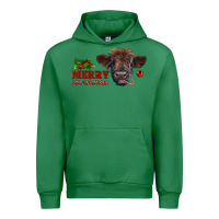 Emerald Merry Christmas Calf Urban Hoodie - RanaPortraitStore