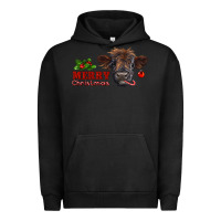 Pigment Black Merry Christmas Calf Urban Hoodie - RanaPortraitStore