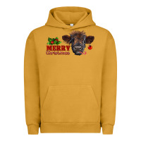 Pigment Peanut Butter Merry Christmas Calf Urban Hoodie - RanaPortraitStore