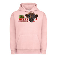 Pigment Salmon Merry Christmas Calf Urban Hoodie - RanaPortraitStore