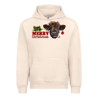 Sandshell Merry Christmas Calf Urban Hoodie - RanaPortraitStore