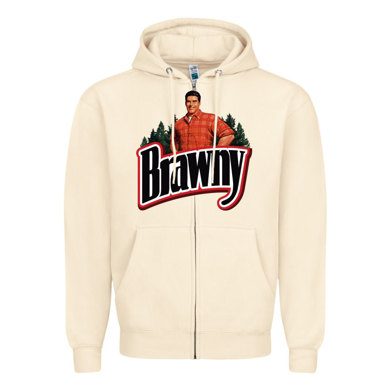 Brawny Paper Towel Guy Zipper Hoodie by linhVisuals | Teevron