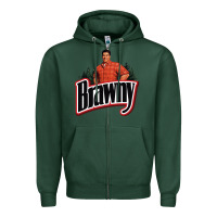 Sports Green brawny paper towel guy Zipper Hoodie - linhVisuals