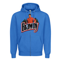 True Royal brawny paper towel guy Zipper Hoodie - linhVisuals