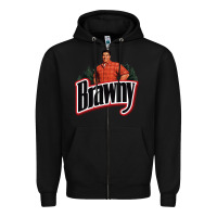 Black brawny paper towel guy Zipper Hoodie - linhVisuals