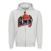 Dove Grey brawny paper towel guy Zipper Hoodie - linhVisuals