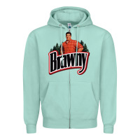 Seafoam brawny paper towel guy Zipper Hoodie - linhVisuals