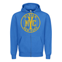 True Royal harlem new york nyc vintage sign distressed amber print t shirt Zipper Hoodie - linhVisuals