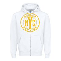Harlem New York Nyc Vintage Sign Distressed Amber Print T Shirt Zipper Hoodie | Teevron