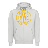 Dove Grey harlem new york nyc vintage sign distressed amber print t shirt Zipper Hoodie - linhVisuals