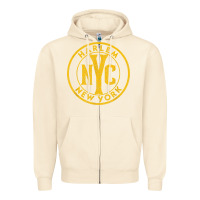 Sandshell harlem new york nyc vintage sign distressed amber print t shirt Zipper Hoodie - linhVisuals
