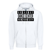 White broadway dance center [tw] Zipper Hoodie - linhVisuals