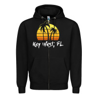 Black retro key west t shirt florida beach shirt Zipper Hoodie - linhVisuals