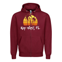 Burgundy retro key west t shirt florida beach shirt Zipper Hoodie - linhVisuals