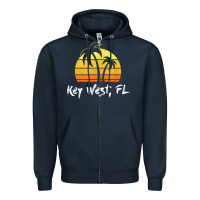 Navy retro key west t shirt florida beach shirt Zipper Hoodie - linhVisuals