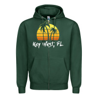 Sports Green retro key west t shirt florida beach shirt Zipper Hoodie - linhVisuals