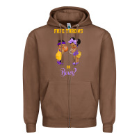 Chestnut free throws or bows basketball baby gender reveal t shirt Zipper Hoodie - linhVisuals