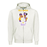 Oatmeal Heather free throws or bows basketball baby gender reveal t shirt Zipper Hoodie - linhVisuals