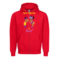 Red free throws or bows basketball baby gender reveal t shirt Zipper Hoodie - linhVisuals