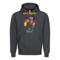 Smoke free throws or bows basketball baby gender reveal t shirt Zipper Hoodie - linhVisuals