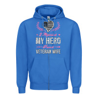 True Royal i married my hero proud veteran wife usa military husband t shirt Zipper Hoodie - linhVisuals