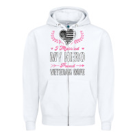 White i married my hero proud veteran wife usa military husband t shirt Zipper Hoodie - linhVisuals