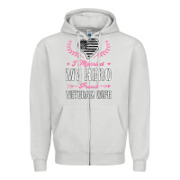 Dove Grey i married my hero proud veteran wife usa military husband t shirt Zipper Hoodie - linhVisuals