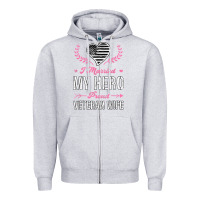 Heather Grey i married my hero proud veteran wife usa military husband t shirt Zipper Hoodie - linhVisuals