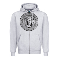 Heather Grey city college of new york seal Zipper Hoodie - linhVisuals