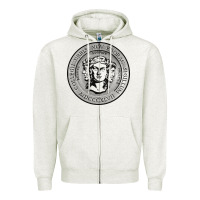 Oatmeal Heather city college of new york seal Zipper Hoodie - linhVisuals