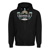 Sanibel Island Retro Style Florida T Shirt Zipper Hoodie | Teevron